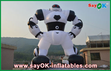 Blanco al aire libre personajes de dibujos animados inflables del robot inflable de 10 metros para hacer publicidad