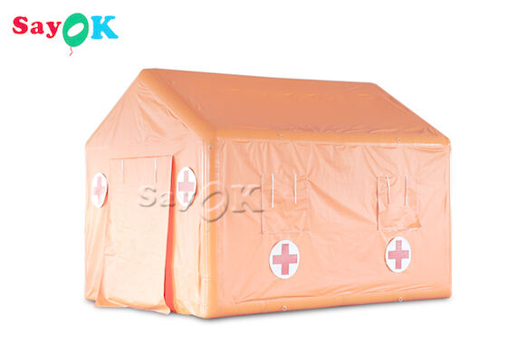 Prenda impermeable médica inflable de la tienda de la emergencia de la lona del PVC de la tienda del hospital de campaña