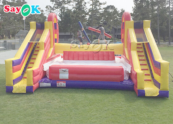 Juego Jousting inflable del PVC de Joust Children Toys del gladiador inflable con la diapositiva de la subida