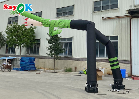 Piernas los 24ft verdes inflables de baile de Man With Two del bailarín del hombre los 8m Mini Hand Shaking Inflatable Air
