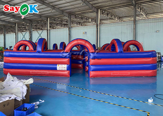 la carrera de obstáculos al aire libre de los juegos los 27ft inflables de los deportes de los 9m explota a Maze Inflatable Games For Kids