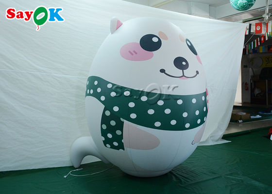 Modelo blanco modificado para requisitos particulares With Printing del oso polar de las decoraciones inflables del día de fiesta
