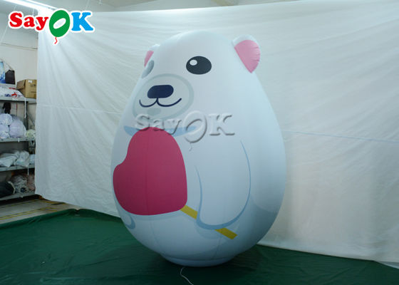 historieta blanca del oso del Pvc del personaje de dibujos animados de las decoraciones inflables del día de fiesta de los 2m