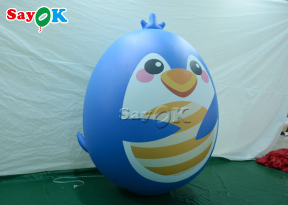 El feliz azul inflable comercial de las decoraciones del día de fiesta de Navidad explota el globo de la historieta del pájaro