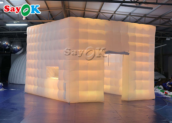 Tienda inflable personalizada Gran evento al aire libre portátil Tienda cubo inflable con luz led