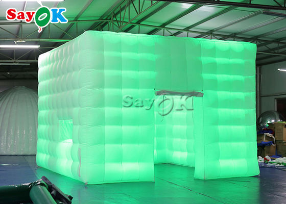 Tienda inflable del cubo del iglú del acontecimiento al aire libre portátil grande con la luz llevada