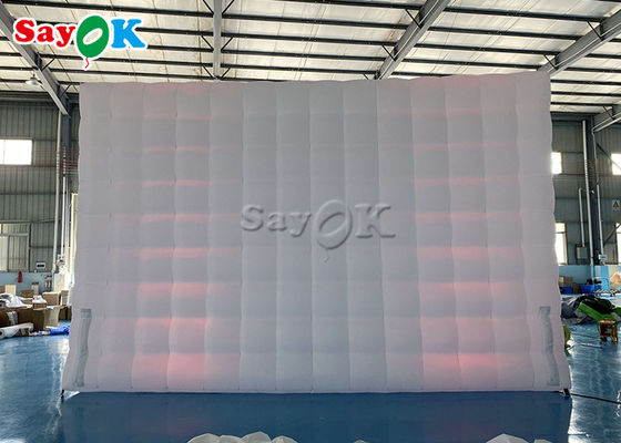 Tienda de cubo inflable 6.5m 21ft Tienda de aire inflable Plaza con luces de tubo LED