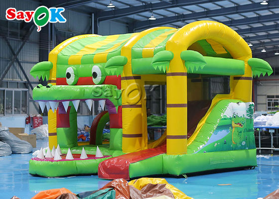 Diapositiva inflable de la casa del castillo de la despedida del pequeño cocodrilo multi de la diversión para el niño