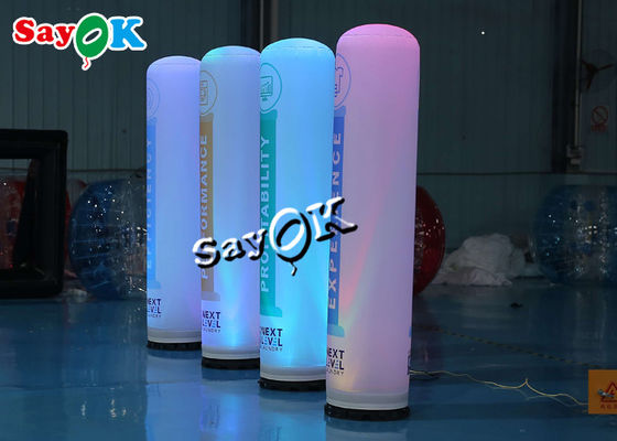 decoración de iluminación los 7ft inflable de los 2m que hace publicidad de la columna del aire con la impresión a todo color