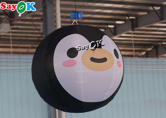 Globo de iluminación los 5ft inflable modificado para requisitos particulares del pingüino de la decoración del 1.5m
