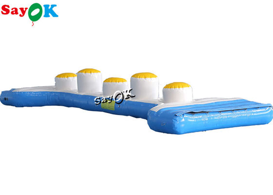Equipo de parque acuático inflable grande de tipo personalizado Puente de troncos cilíndrico Juguetes de agua inflables para lago