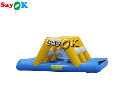 Juguetes de trampolín acuático 3x2x1mH Juguetes de agua inflables pequeños Curso de obstáculos Puente de arco deportivo