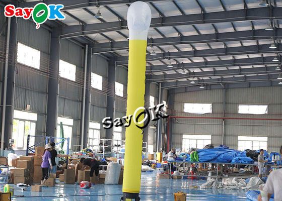 Publicidad del bailarín de nylon Inflatable Hammer del cielo del ventilador del paño del aire del bailarín de Man los 5m de la parada inflable del rasgón