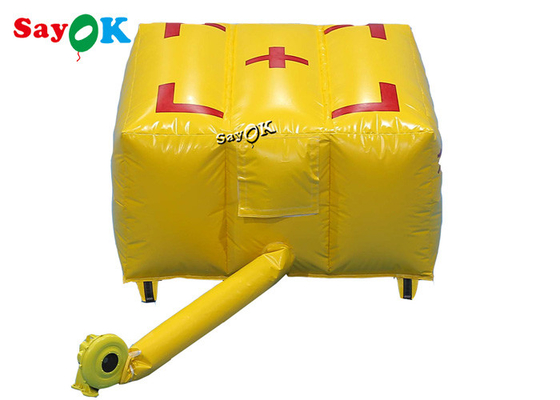 amortiguador de aire amarillo de la seguridad del rescate de la emergencia del saco hinchable de la lucha contra el fuego de los productos inflables de encargo 2x2x1mH