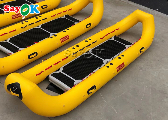 Rescate rápido del agua de la balsa de la canoa del kajak de la balsa del río del despliegue de los barcos inflables amarillos del PVC