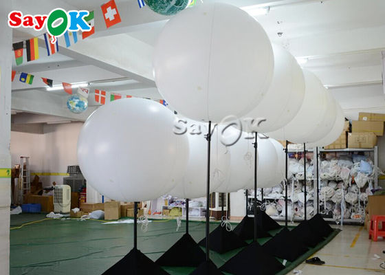 Globo de acero inoxidable de iluminación inflable del trípode de la decoración de la publicidad del acontecimiento con la luz del halógeno