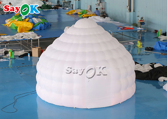 La tienda inflable los 4m del iglú el 13ft llevó la iluminación de la tienda inflable de Yurt de la bóveda del iglú para acampar al aire libre