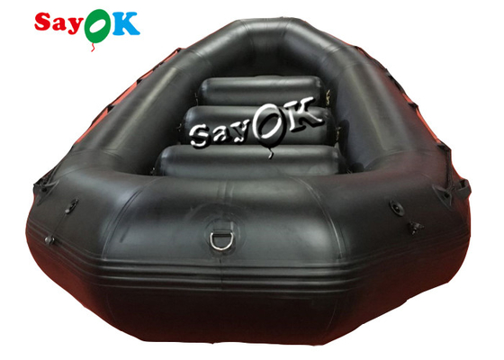 Barco que transporta en balsa de goma deporte acuático negro inflable de los barcos los 4.85m del PVC del SGS del pequeño