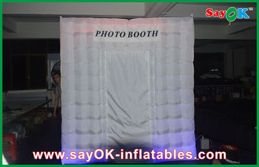 La cabina inflable de la foto emplea la tienda blanca inflable de la iluminación de la cabina de la foto del LED Photobooth con color de 210 D Oxford