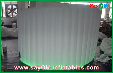 Pared espiral inflable grande 3mH, pared fuerte de la foto del alquiler inflable 4mL X de la cabina del paño LED de Oxford
