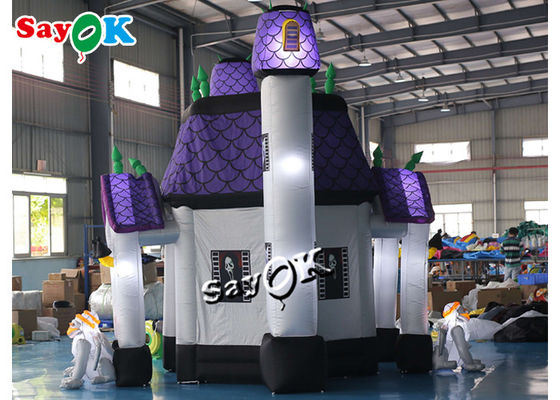 casa encantada inflable el 16ft espantosa de los 5m Halloween con la iluminación llevada árbol muerto