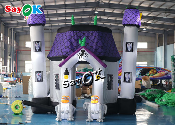 casa encantada inflable el 16ft espantosa de los 5m Halloween con la iluminación llevada árbol muerto