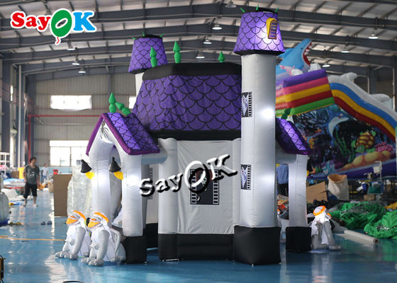 casa encantada inflable el 16ft espantosa de los 5m Halloween con la iluminación llevada árbol muerto