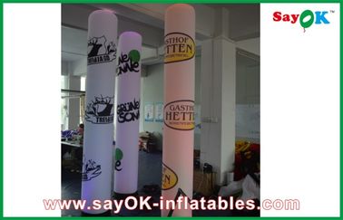decoración inflable de la iluminación LED del partido de los 2m del pilar inflable de la columna de Advertsing