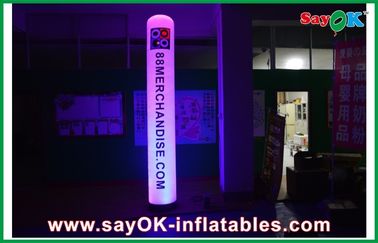Pilar inflable de la iluminación de la publicidad LED de la columna inflable de la decoración con la impresión del logotipo