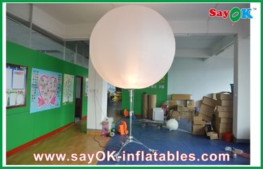 decoración inflable de la iluminación del diámetro de los 2m, bola blanca del soporte del LED con el paño de nylon para hacer publicidad