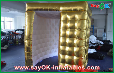 Cabina inflable de oro de la foto del LED/paño fuerte Photobooth de Oxford con la luz del LED