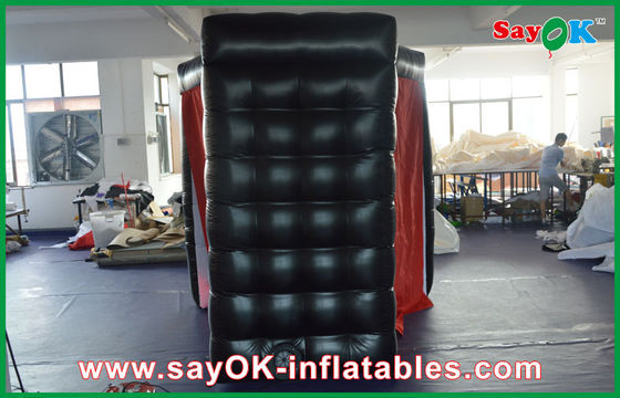 Cabina negra de la foto de la foto de la conveniencia de alquiler inflable LED PortableInflatable de la cabina con 2 puertas