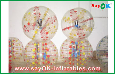 Bola de parachoques de TPU de la burbuja de la bola 0.6m m el 1.5m del cuerpo inflable colorido del diámetro para la diversión