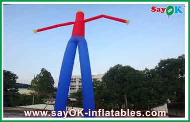 Publicidad al aire libre Bule y mano roja que agita al bailarín inflable Dancing del aire