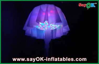 Decoración de iluminación llevada inflable de las medusas del paño de nylon, encendiendo la decoración