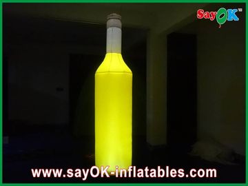 Inflatables inflables amarillos de la botella/de la calidad comercial de vino del poliéster