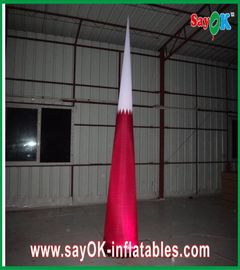 Llevado encendiendo la decoración inflable del cono del diámetro 1.5meters para el rojo del acontecimiento