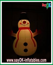 paño inflable de Oxford de las decoraciones del día de fiesta del muñeco de nieve enorme de la Navidad
