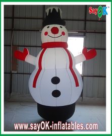 paño inflable de Oxford de las decoraciones del día de fiesta del muñeco de nieve enorme de la Navidad