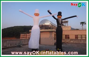 Publicidad inflable Air Dancer Man respetuoso con el medio ambiente 3m Blow Up Dancing Man para la ceremonia de apertura del restaurante