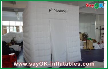 Cuadrado inflable Photobooth inflable de la publicidad del recinto de la cabina de la foto una puerta con el paño de Oxford