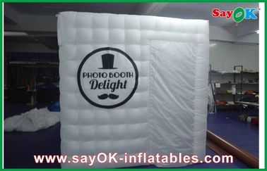 La publicidad de la cabina exhibe la cabina inflable móvil portátil LED de la foto del cubo con Logo Printing ROHS