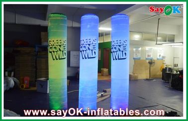 artículo inflable los 2m del pilar del paño de nylon 190T con la iluminación llevada