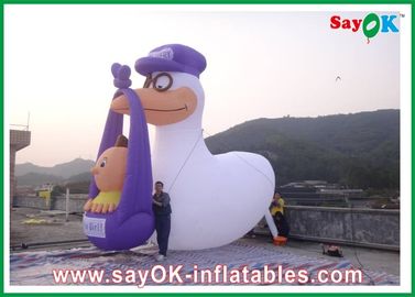 Personajes de dibujos animados inflables de 2m - 8m PVC de dibujos animados púrpura blanco para publicidad
