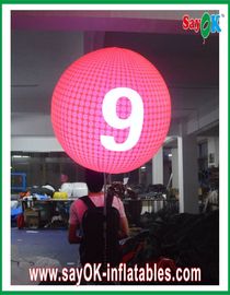 Rosa inflable modificado para requisitos particulares del globo de la mochila del diámetro los 0.8m para hacer publicidad