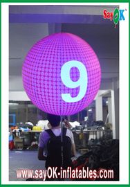 Rosa inflable modificado para requisitos particulares del globo de la mochila del diámetro los 0.8m para hacer publicidad