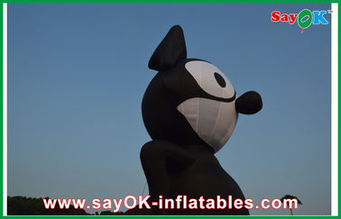 Animales inflables Tejido de Oxford PVC gato negro inflables para eventos / parques de diversiones