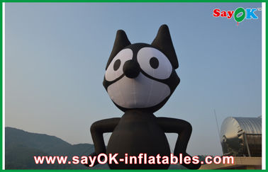 Animales inflables Tejido de Oxford PVC gato negro inflables para eventos / parques de diversiones