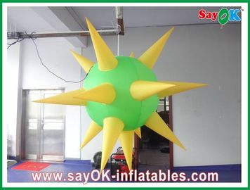 Verde de la decoración inflable de la iluminación del ventilador y amarillo modernos