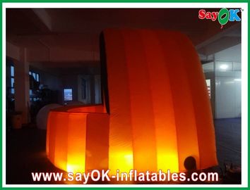 Barra anaranjada publicitaria inflable de Inflatalbe del paño de la cabina hermética para el Pub/el acontecimiento con la iluminación llevada